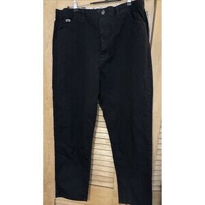 Women's Lee Black Relax Fit Side-Elastic Jeans Tapered Leg 18 Short NWT